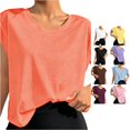 thumbnail image 1 of WERYOUNG Women's T Shirts Breathable Mesh Yoga Tee Open Back Loose Fit Gym T-Shirt For Everyday Wear Stylish Tops S, 1 of 5