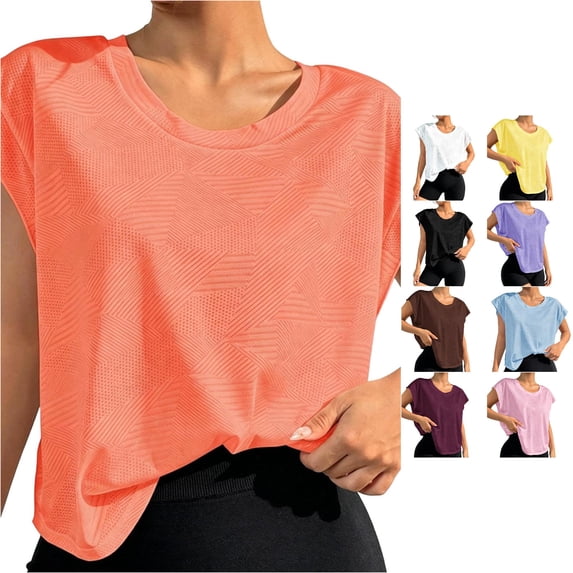 WERYOUNG Women's T Shirts Breathable Mesh Yoga Tee Open Back Loose Fit Gym T-Shirt For Everyday Wear Stylish Tops S