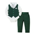 thumbnail image 1 of WESIDOM Infant Boy Toddler Newborn Clothes 0-18M Gentleman Outfit Dress Shirt Vest Bowtie Pants 4pcs, 1 of 8