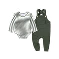 thumbnail image 1 of WESIDOM Newborn Baby Boy Clothes Infant Romper Fall Winter Outfits Bodysuit Top Overalls 0-18M 2Pcs, 1 of 9