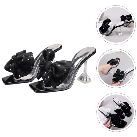 WESIEVYA 1 Pair Bow Tie Slippers for Women Sleek Design with Cloth Lining Durable and Elegant