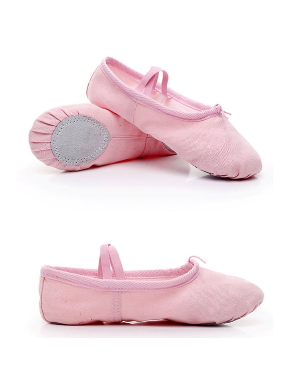 1 Pair of Ballet Shoes Lightweight Antislip Dancing Shoes Elastic Cord Yoga Shoes Size 22 (Pink)