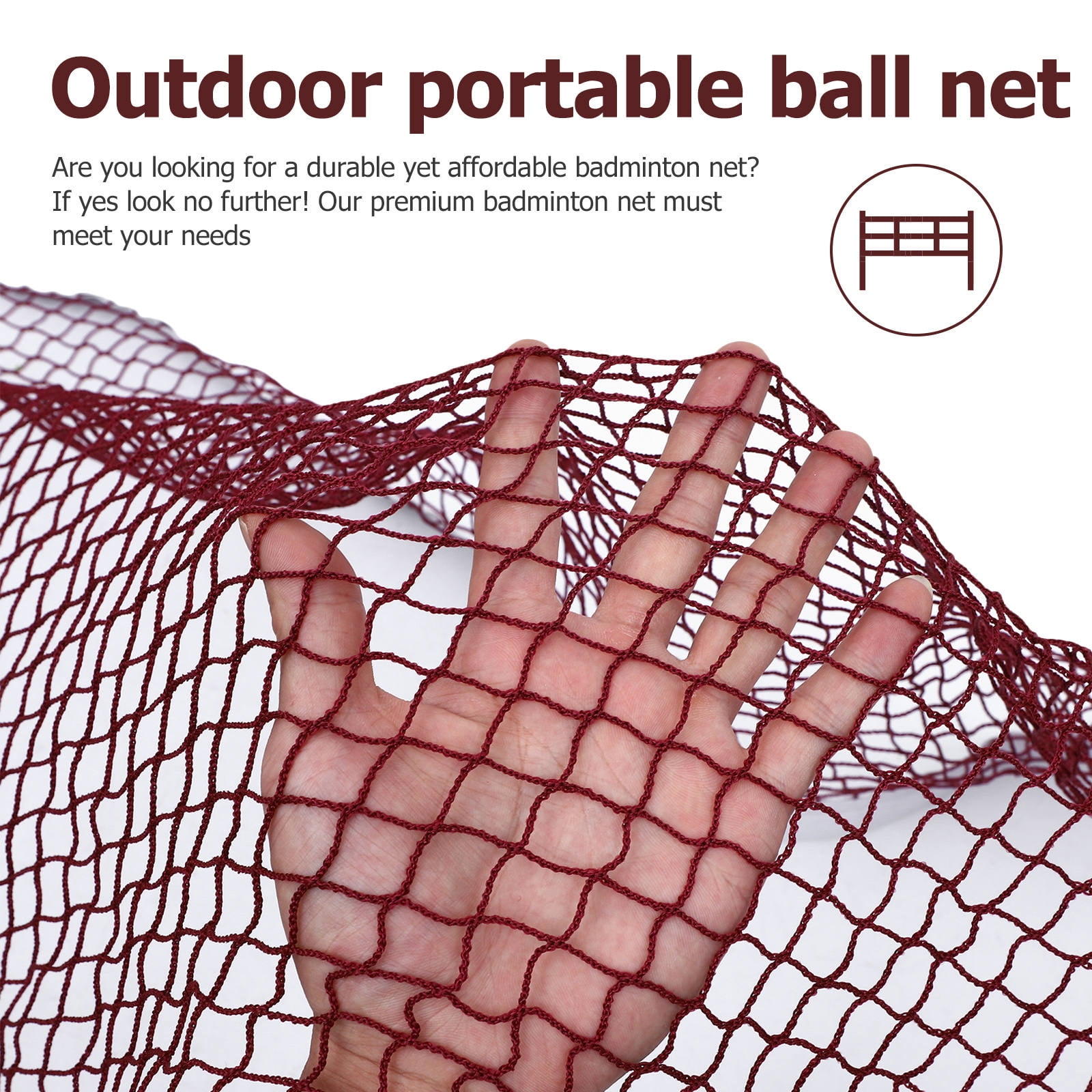 WESIEVYA 1 Set Badminton Net Folding Badminton Tennis Nylon Durable for Multi-Game Use on Beach and Grass