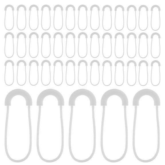 WESIEVYA 100-Pack White U-Shaped Zipper , Detachable Replacement for Luggage, Jackets, Backpacks and More
