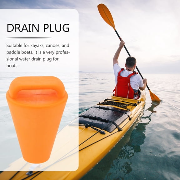 WESIEVYA 10Pcs AntiLeak Drain Plug TPE Orange Round For Kayaking