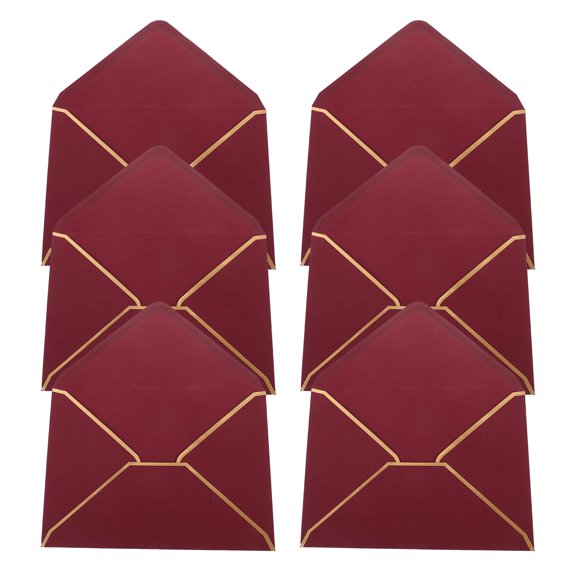 WESIEVYA 10Pcs Dark Red Envelope for Letter Writing and Calligraphy Paper Holder Use