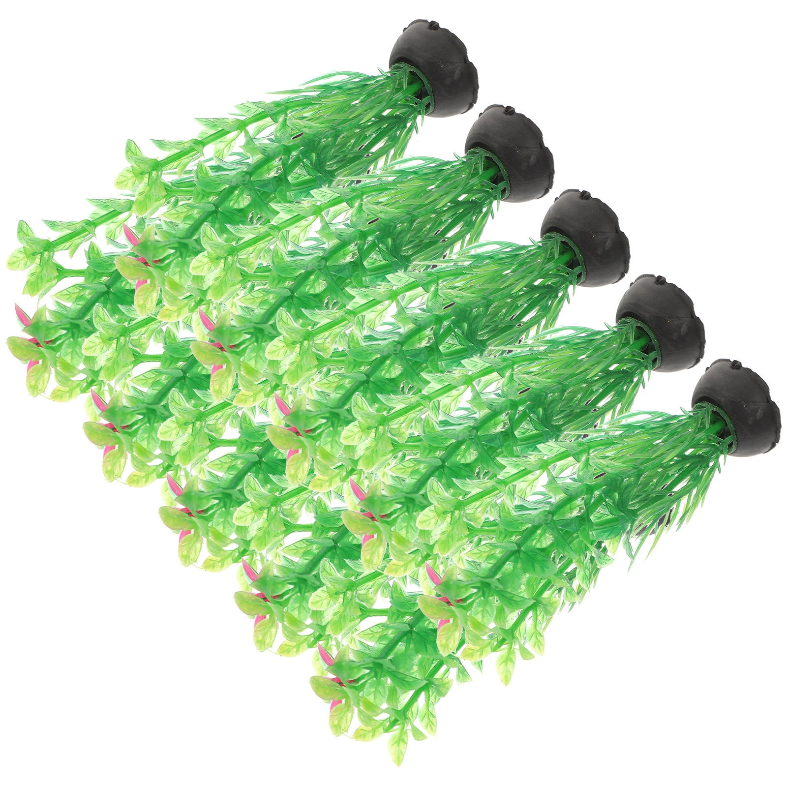 WESIEVYA 10Pcs Plastic Aquarium Grass Green Artificial Plant for Fish ...