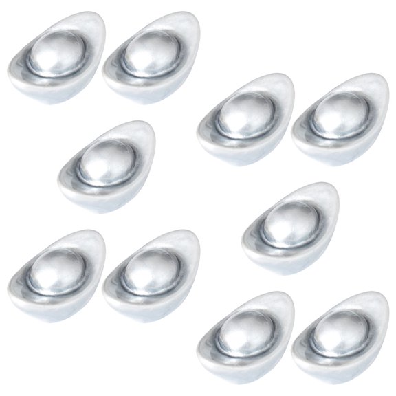 WESIEVYA 10Pcs Plated Silver Resin Ingot Statue Decorative Desktop Ornament for Home and Office Decor
