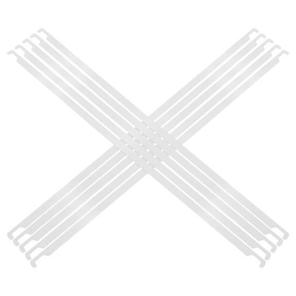 WESIEVYA 10Pcs White Metal File Suspension Rods for Efficient Office Document Storage