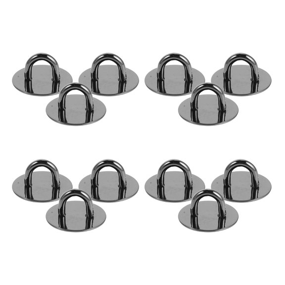 WESIEVYA Compact Phone Charm Hooks Black Alloy Secure Attachment Fashionable 12Pcs