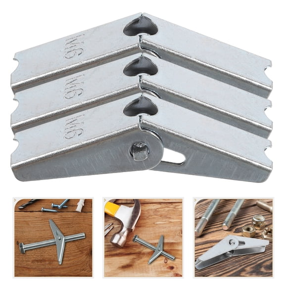WESIEVYA Plated Silver Toggle Anchors, Galvanized Iron, Heavy Duty Wall Fixings, 12Pcs