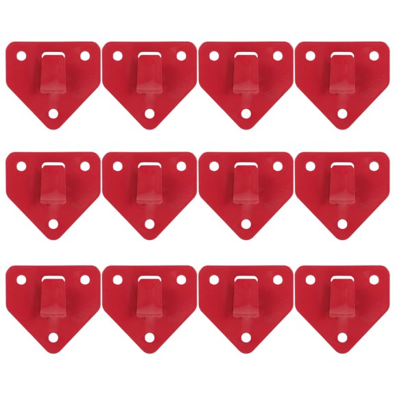 WESIEVYA 12-Pack Red Wall Mount Brackets, Iron Holders for Secure and Easy Installation