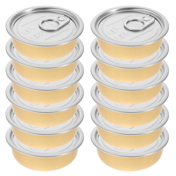 WESIEVYA 12Pcs Small Portion Tin Box Multi Aluminum Food Storage Sealing for Family