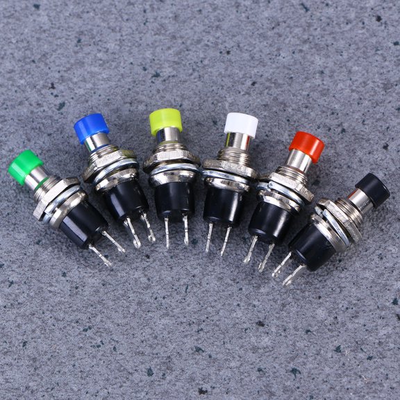 WESIEVYA 12Pcs Spst Push Button Momentary Switch with Screw Clamp Terminals for Industrial Use