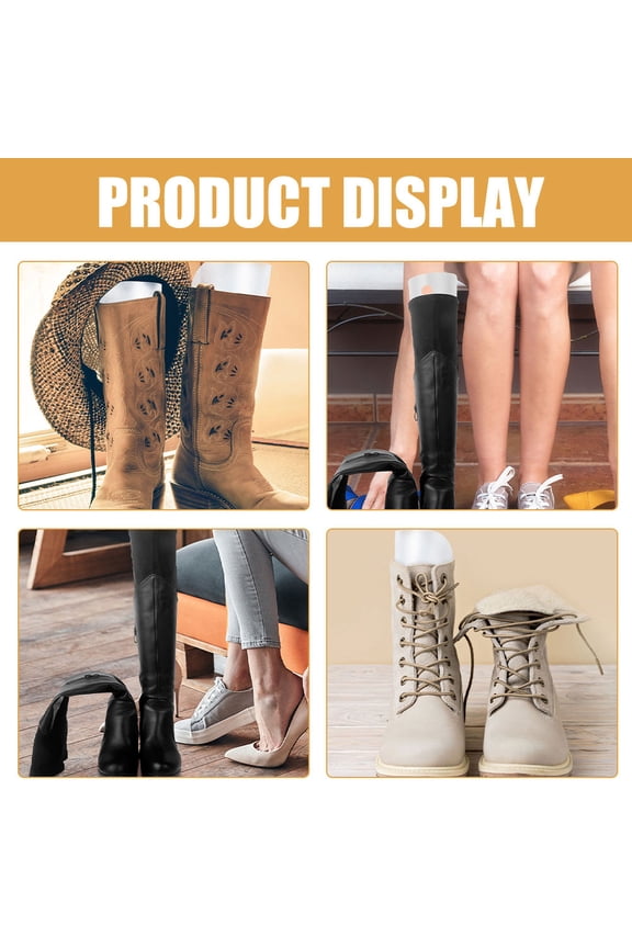12Pcs White Boot Form Inserts Support for Tall Boots with Stable Material and Straight Board Design
