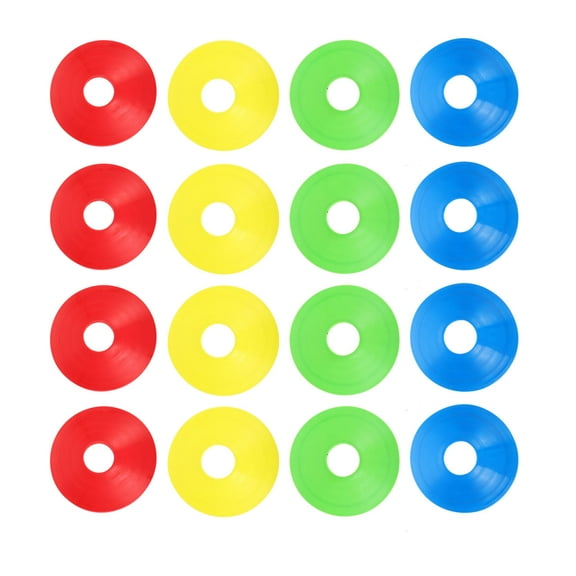 WESIEVYA 12Pcs Yellow Red Blue Football Training Marker Discs For Agility Drills Field Boundaries 7.9X7.9In