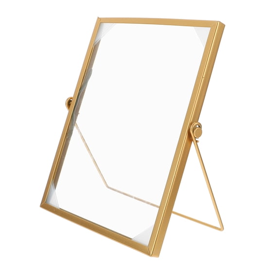 WESIEVYA 1Pack Golden Iron Photo Frame 23x18cm Square Nordic Style For Office Use