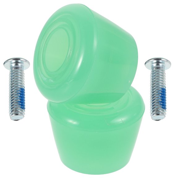WESIEVYA 1Pair Light Green PU Roller Skate Toe Stops Brake Jam Plugs Easy Install for Roller and Quad Skates