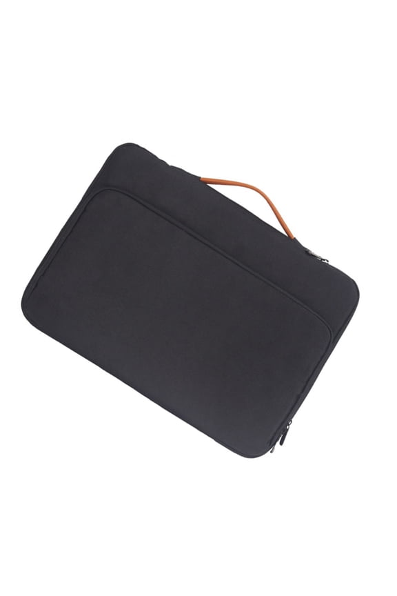 1Pc Lightweight Black Handheld Briefcase for Laptop Storage and Business Use