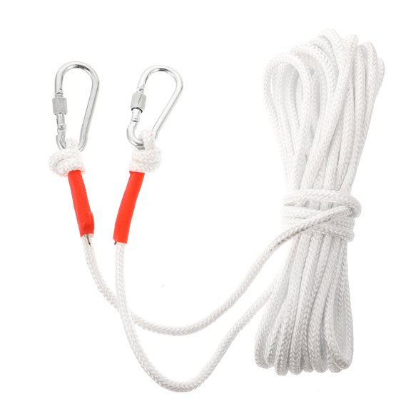 WESIEVYA 1Pc Outdoor Safety Rope White Braided Steel Wire Core Hanging Rope for Home Use and Travel