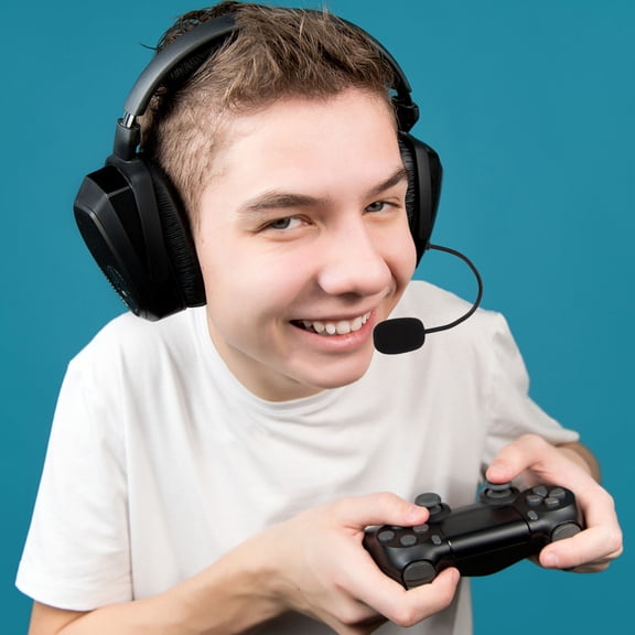 WESIEVYA 1Pc Webcast Headset Intercom Microphone Black Flexible in-Line for Gaming and Office