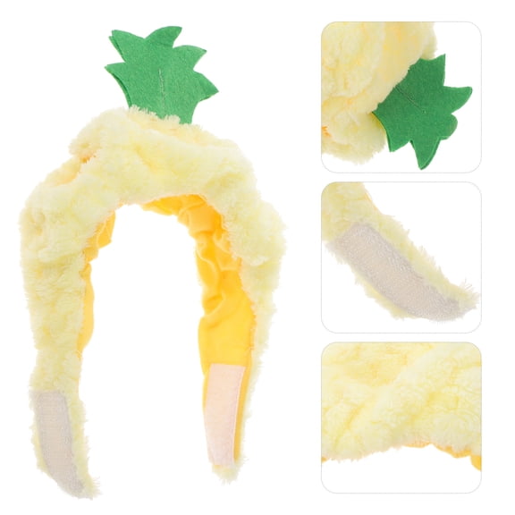 WESIEVYA 1Pc Yellow Pet Headpiece Pineapple Design Comfortable Fabric Cat Cosplay Hat