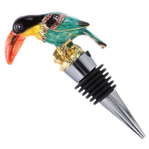 WESIEVYA 1Pcs Novelty Bottle Stopper Bird Shaped Metal Sealing Plug For Wine Bottles Home Decorative present Giving