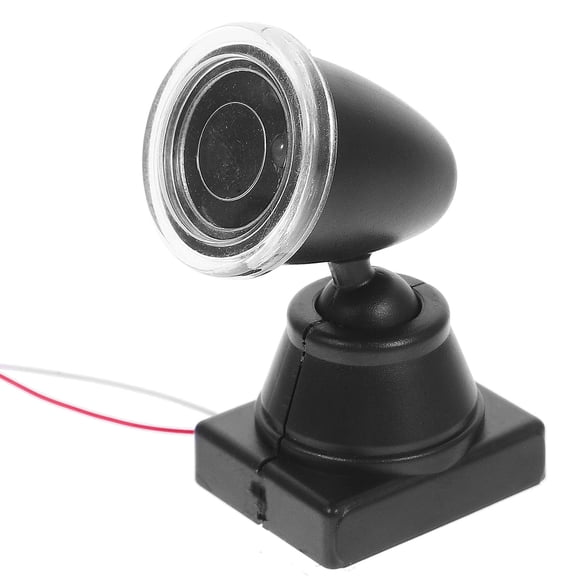 WESIEVYA 1Pcs Train Warning Lamp for Mini House and Railroad Scene Decorative Black Plastic Miniature Led Spot Light