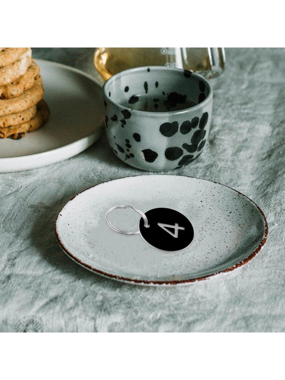 1Set Plastic Number Tags Black Round Hole Cards for Restaurant Table and Key Organization