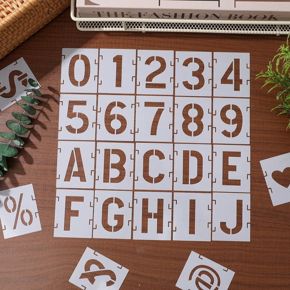 WESIEVYA 1Set Custom Letter and Number Stencils Kit for Painting and Drawing Crafts