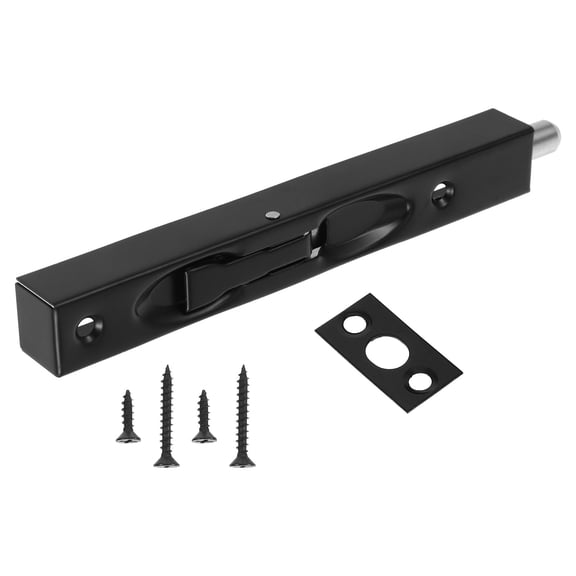 WESIEVYA 1Set Durable Stainless Steel Flush Bolt with Box Design for French Door Security