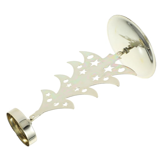 WESIEVYA 1Set Golden Iron Tealight Holders 6.68X4.13X3.34in