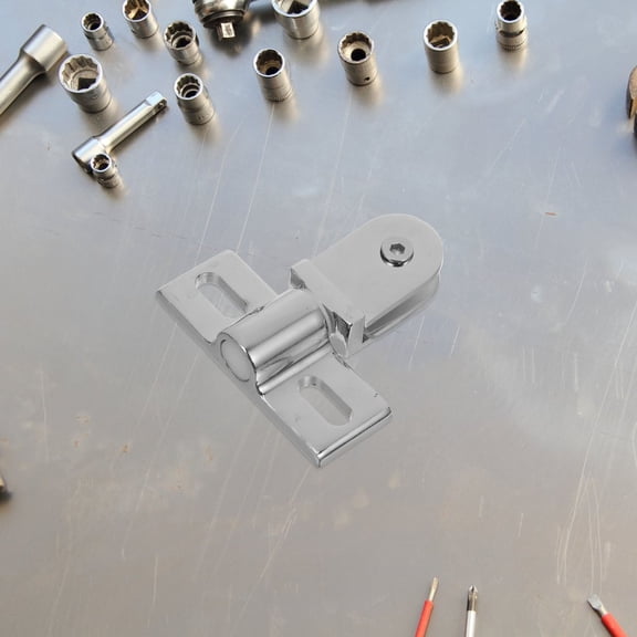 WESIEVYA 1Set Reliable Plated Silver Cabinet Door Pivot Hinge with Heavy Duty Construction for Glass Doors
