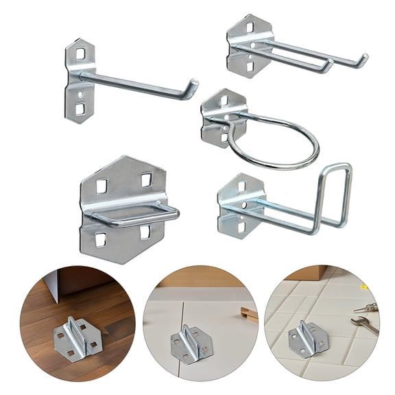 WESIEVYA 1Set Ring Hook Plated Silver Metal Tool Hanger for Electric Drill Hammer Storage