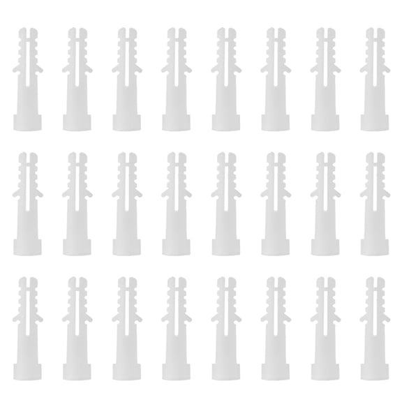 WESIEVYA 200pcs Plastic Expansion Tube Screw White Good Grip for DIY Tasks