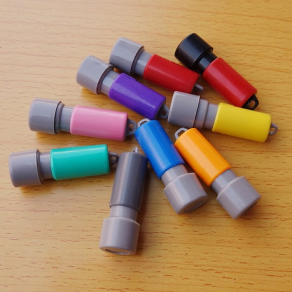WESIEVYA 20Pcs Classic Round Stamp Cases Durable Plastic Seal Cases for DIY Multi Use Seals