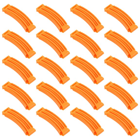 WESIEVYA 20Pcs Hair Root Volume Clips Orange Hollow Perm Rods for Bangs Curlers and Salon Styling