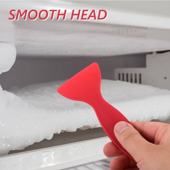 WESIEVYA 20Pcs Refrigerator Scraper Red Plastic Ice Remover Tool for Kitchen and Freezer