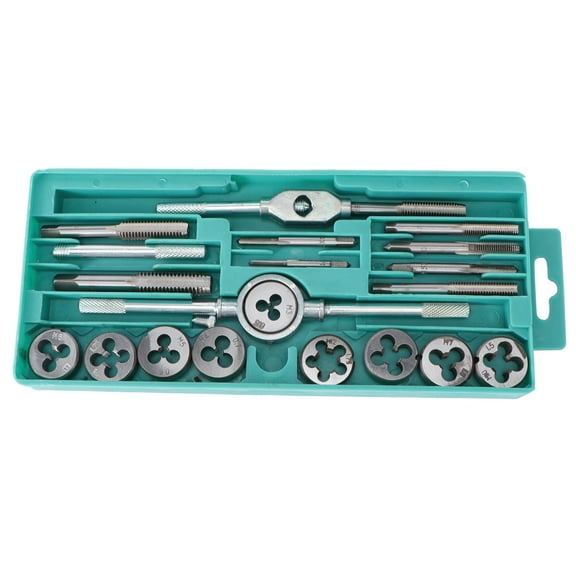 WESIEVYA 20Pcs Set Threading Tool Kit Silver Alloy Steel For Repairing Tools Metric Tapping Operation