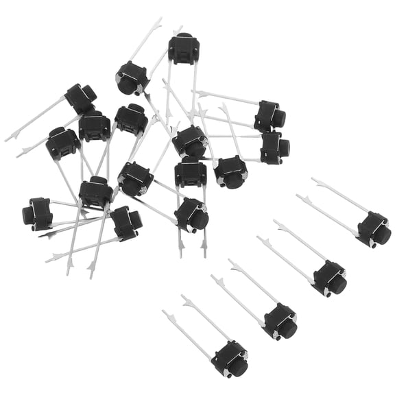 WESIEVYA 20Pcs Surface Mounted Black Tactile Switch for Instant Accurate Breadboard Response