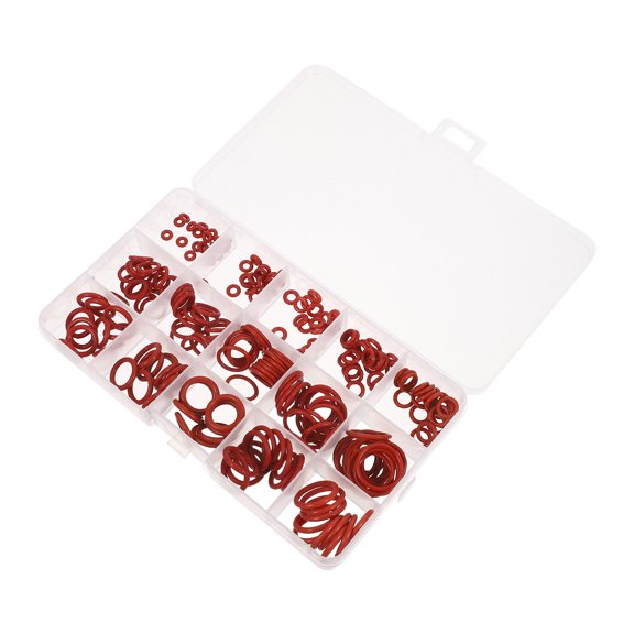 WESIEVYA 225Pcs Silicone Rubber O Rings Kit High Temperature Resistant Gasket Set for Automotive Use