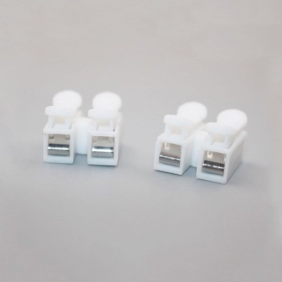 WESIEVYA 26Pcs Connection Terminal White Fast Spring Press Type Wire Connector for Motor Use
