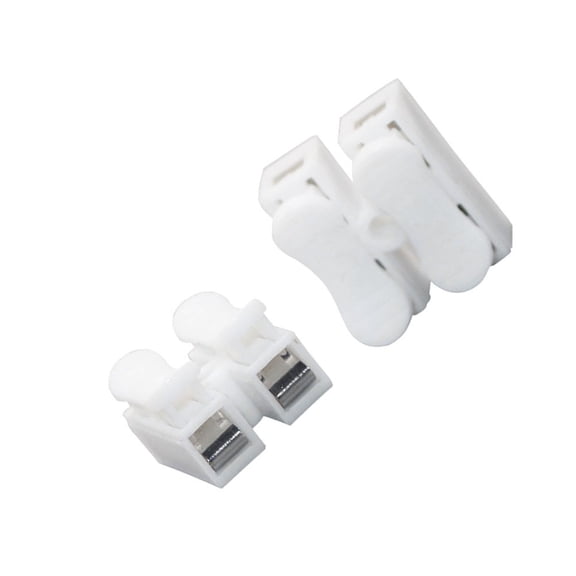 WESIEVYA 26Pcs White Plastic Electrical Crimp Terminals Block for Wire Connection Terminal in 0.8x0.7x0.5in
