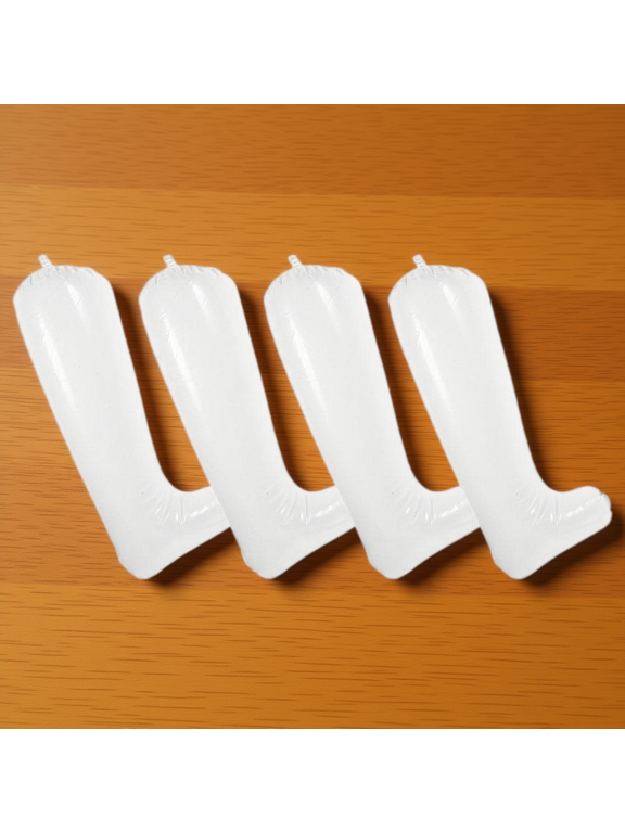 White Inflatable Boot Shapers for Tall Boots Prevent Bending Creasing