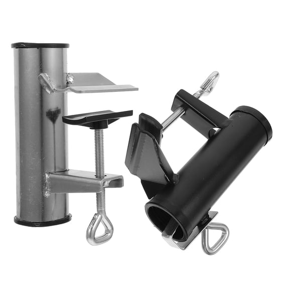 WESIEVYA 2Pcs Adjustable Outdoor Umbrella Clamp Iron Fixed Holder for Garden Patio Beach Use