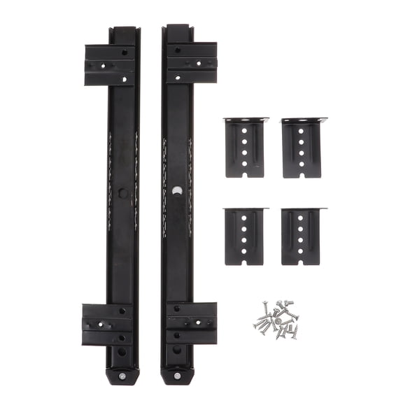 WESIEVYA 2Pcs Black Steel Drawer Slide Rails for Home Use 14.2X1.2in