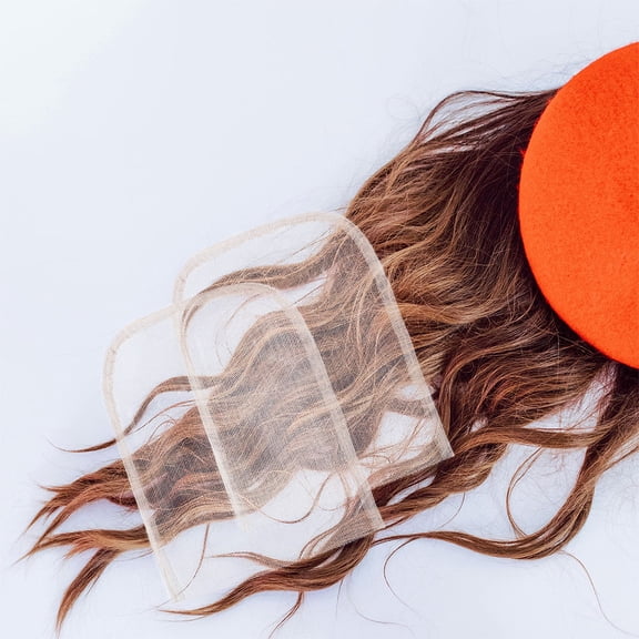 WESIEVYA 2Pcs Brown Lace Front Wig Net Base Soft Sturdy Lace for DIY Wig Making Accessories