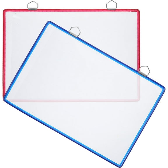 WESIEVYA 2Pcs Clear Plastic Wall Pocket File Organizer Folder for Office Document Storage