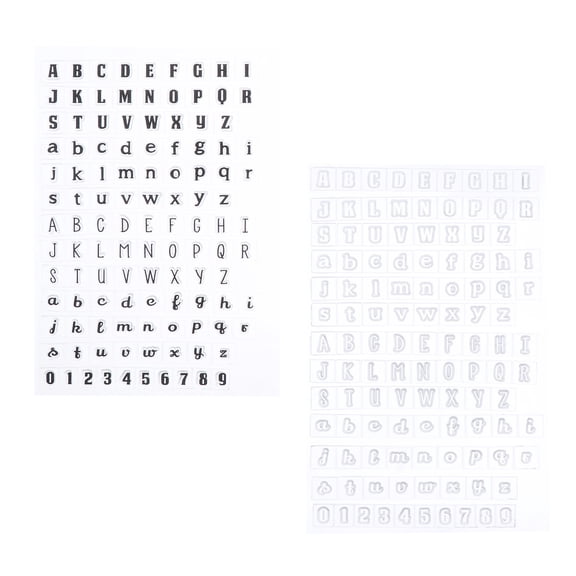 WESIEVYA 2Pcs Clear Rubber Alphabet Stamps for Card Making and Decorative Scrapbook Use