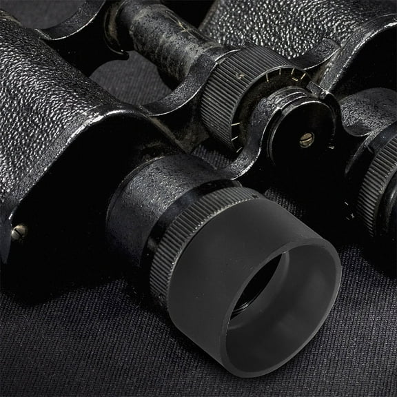 WESIEVYA 2Pcs Comfortable Rubber Microscope Eyepiece Cups Black for Eye Fatigue Reduction